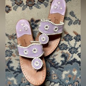 Classic Jack Rogers Sandals Lavender & White